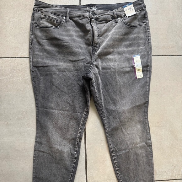 Terra & Sky Skinny Jeans Plus Size 20W Petite High Rise Gray Stretch Denim NWT - Picture 2 of 13